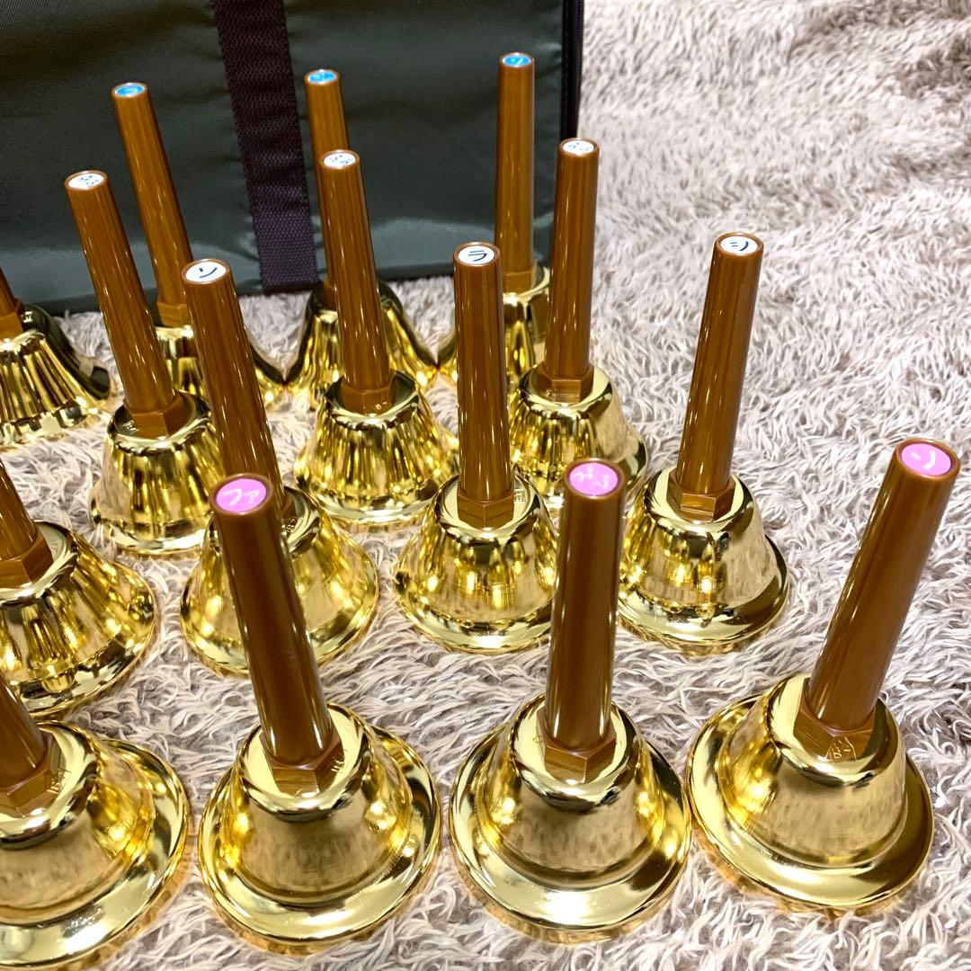 美品 ウチダ ハンドベル ゴールド27音 純正ケース付 - メルカリ