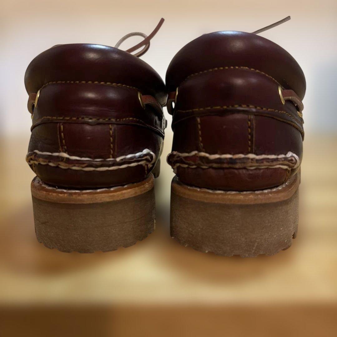 Timberland クラシックラグ 3アイ モカシン バーガンディ 26.5