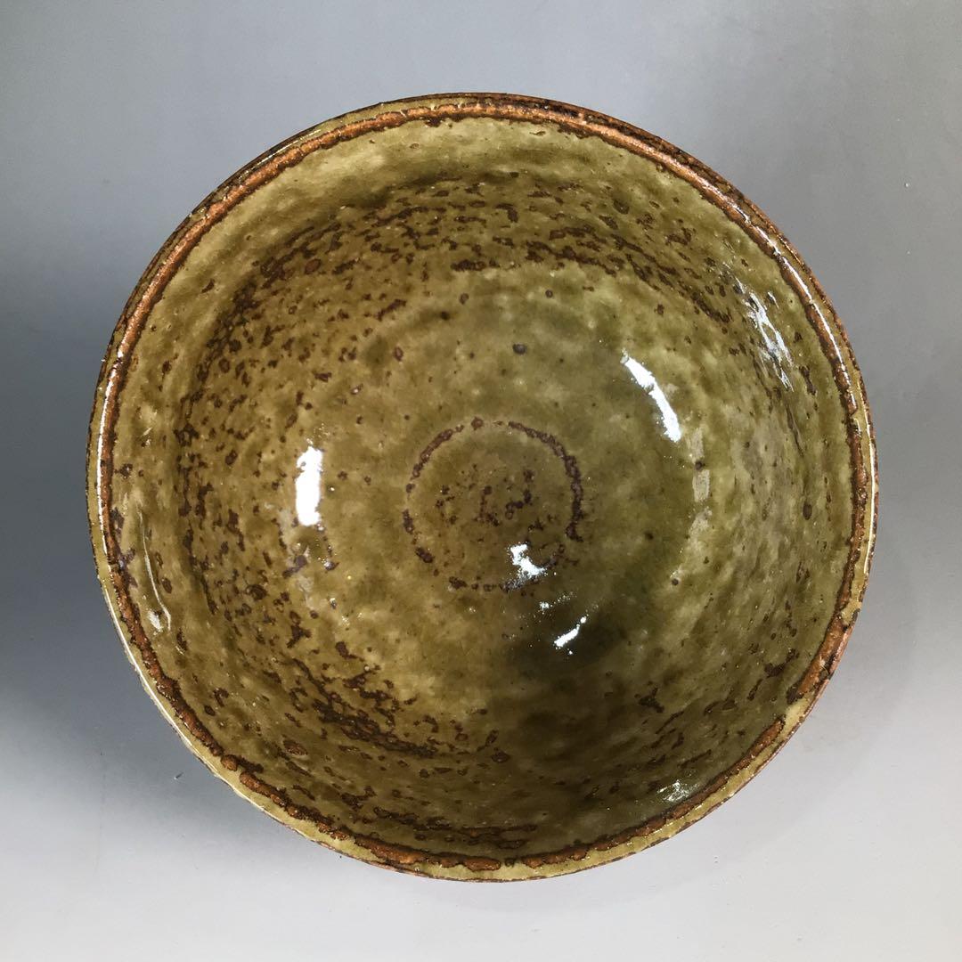 Ｐ５　茶碗　『赤膚焼』『大塩昭山造』『西大寺　松本実道　箱書』　共箱　茶道具