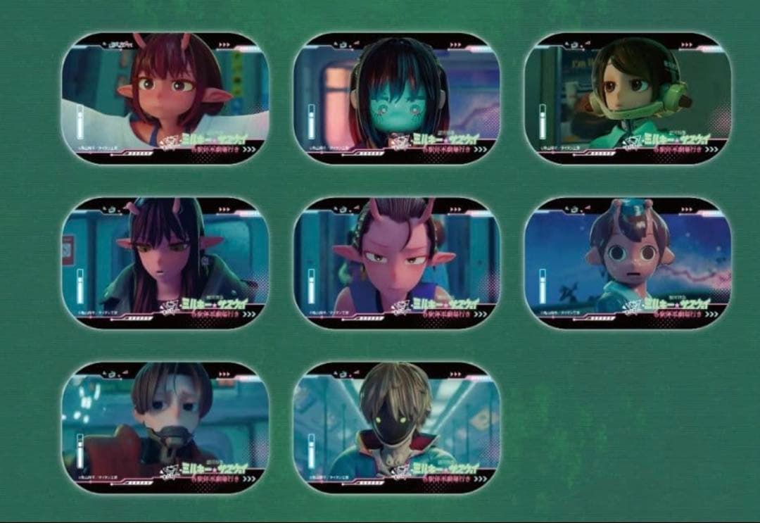 銀河特急 ミルキー☆サブウェイ ORBcafe スクエア缶バッチ 未開封8個