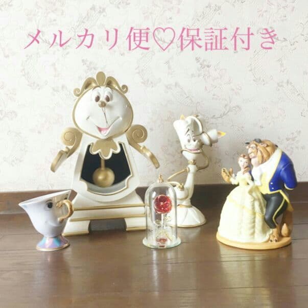 ディズニー 美女と野獣 ルミエール コグスワース 時計 ライト セット