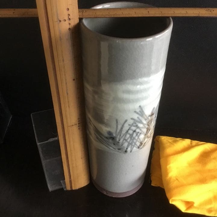 河合誓徳 花入 供箱 供布 栞付き 瑞松瓶 美品 未