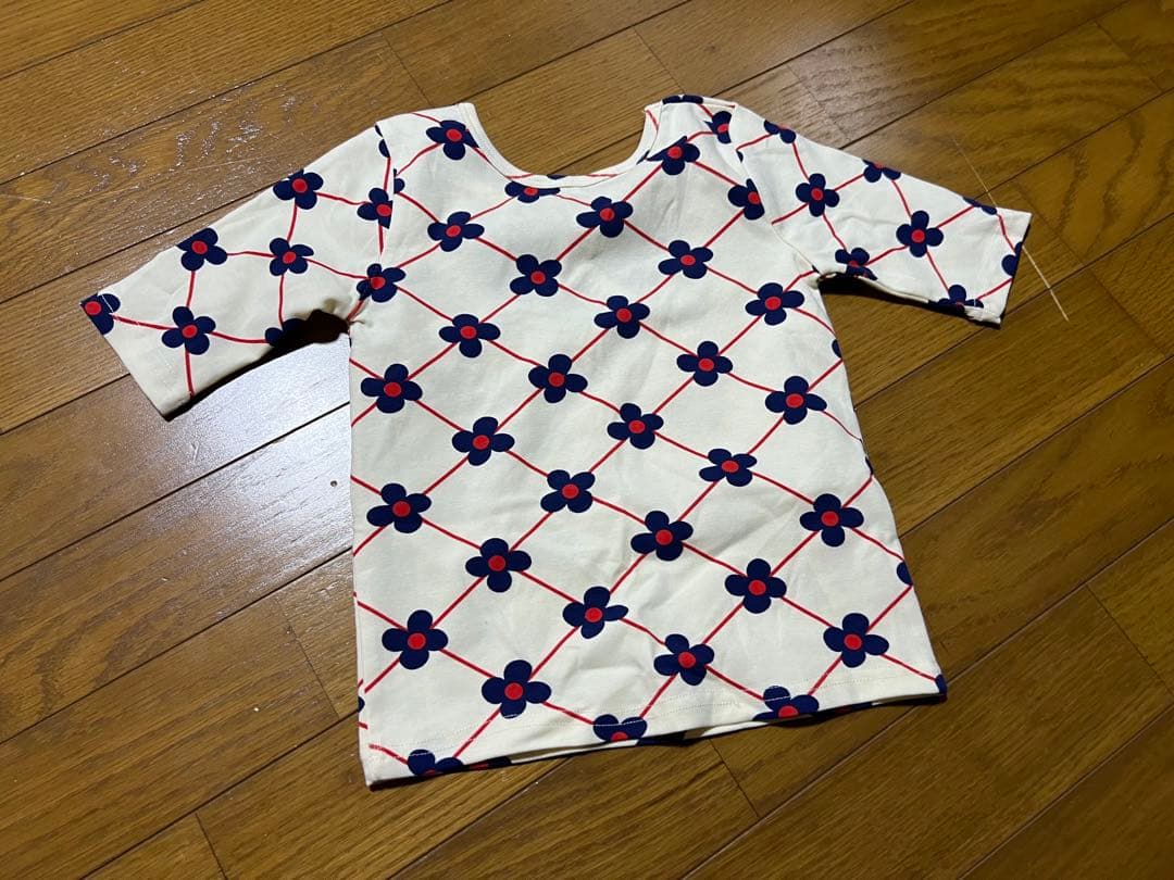 新品 mini rodini ロンT 92-98 MINI RODINI 花柄タートルネック 92/98