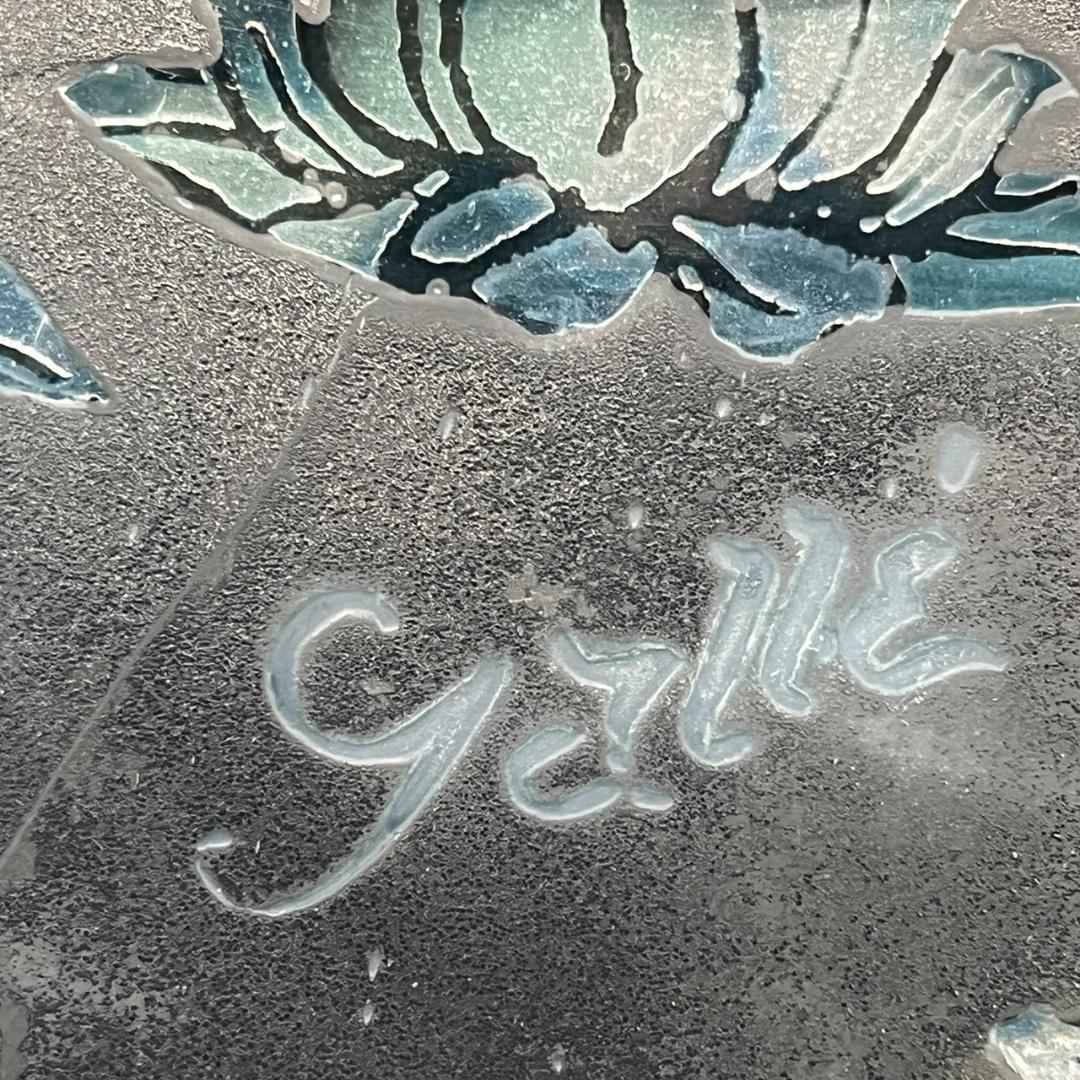 エミールガレ 鯉紋 特特大 花瓶 カメオ彫り 被せガラス 高さ40cm