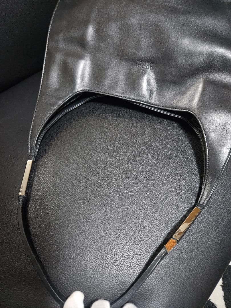 【中古】Gucci グッチ ワンショルダーバック レザー ブラック