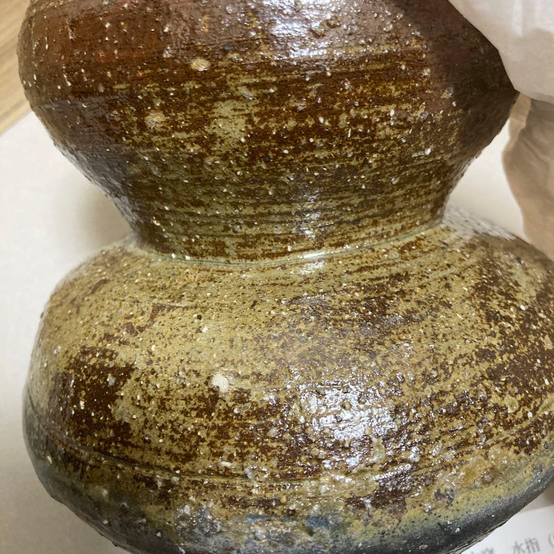 1/6 出雲焼 楽山窯 水指 長岡空郷 瓢 茶道 茶道具 水差し ばけ