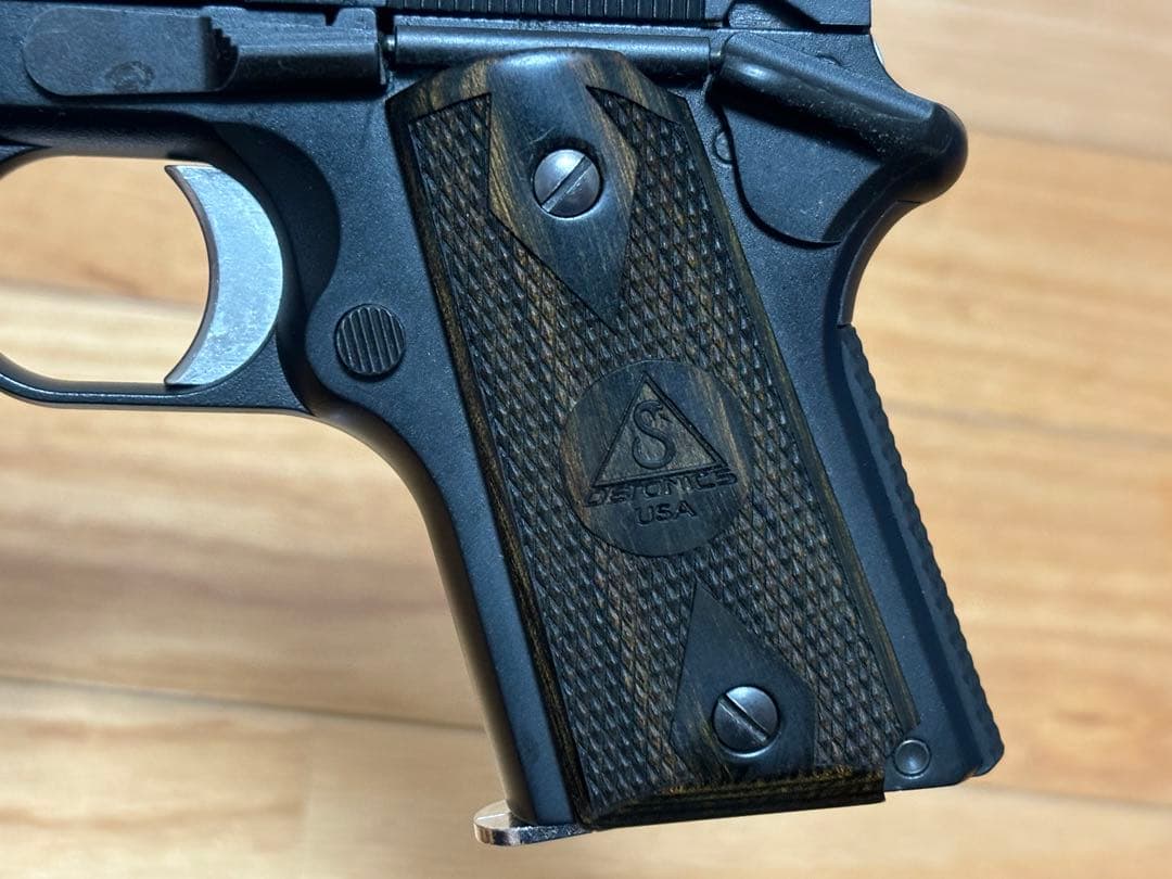 東京マルイ DETONICS.45 別売木製グリップ換装 ASGK刻印有り