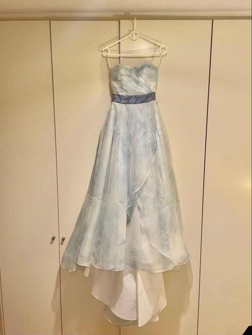 お値下げ中　カラードレス 水色 Aライン 3WAY クリーニング済