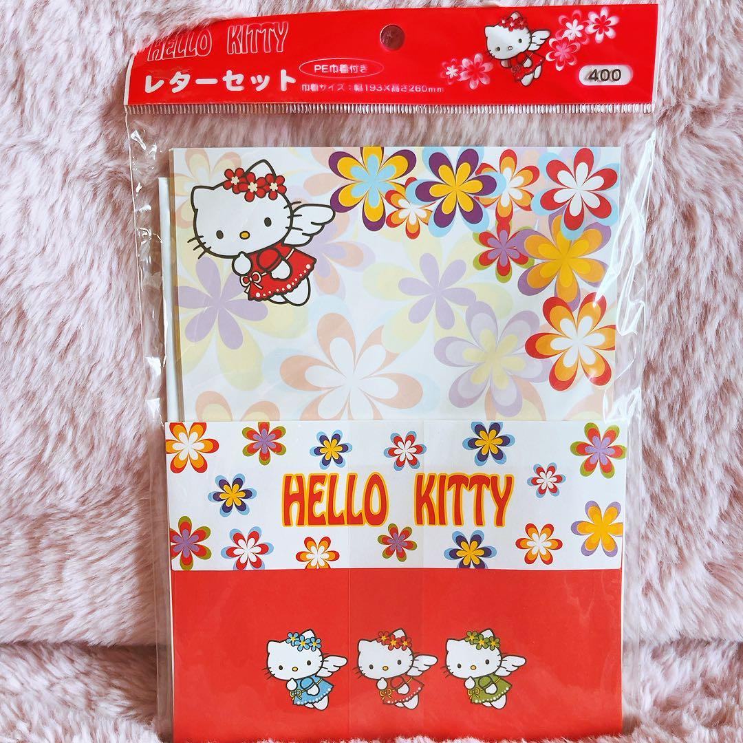 希少レア　ハローキティ　エンジェル　フラワー　レターセット　アルバム　2002