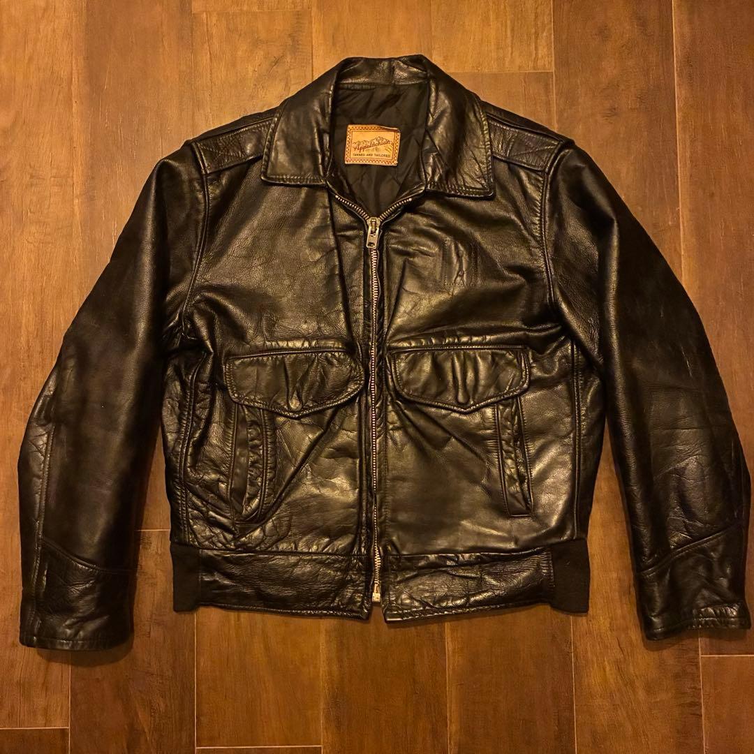 50s appalachian レザージャケット 古着 黒