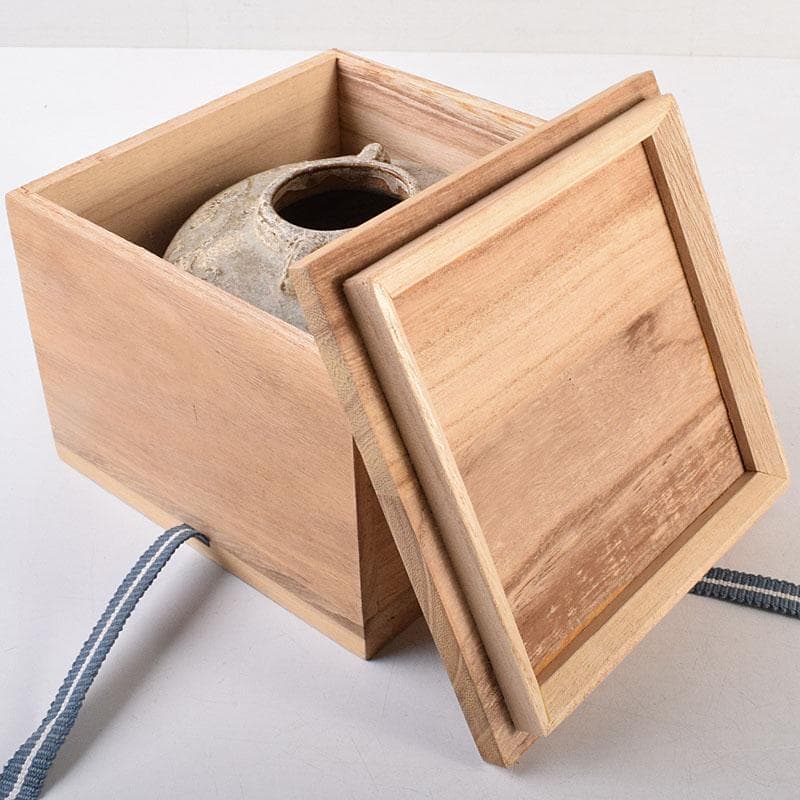 タイ古陶磁 スンコロク 宋胡録 油壷 双耳壷 時代箱 V R8851