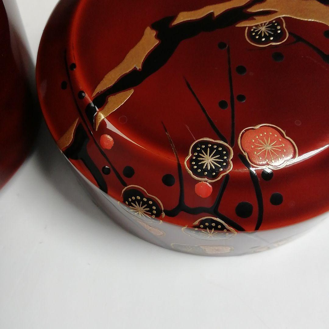 W79 棗 『紅梅』『雪吹棗』『田中一康 作』 共箱 茶道具 今治市解放戦