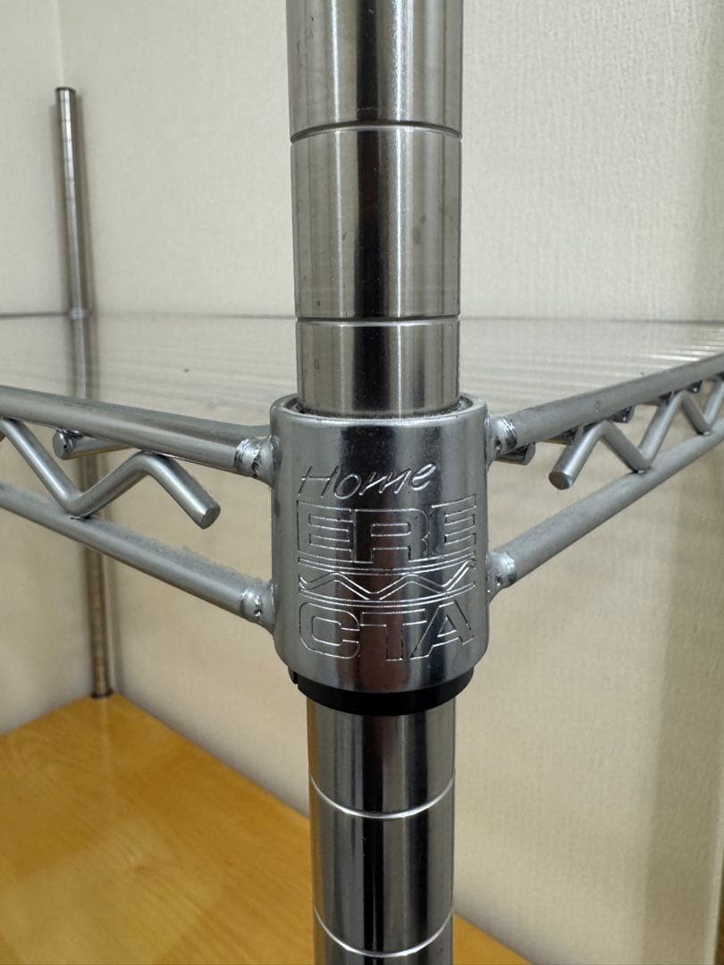 【お値下げ可】Erecta スチール製シェルフ キャスター付きパソコンデスク