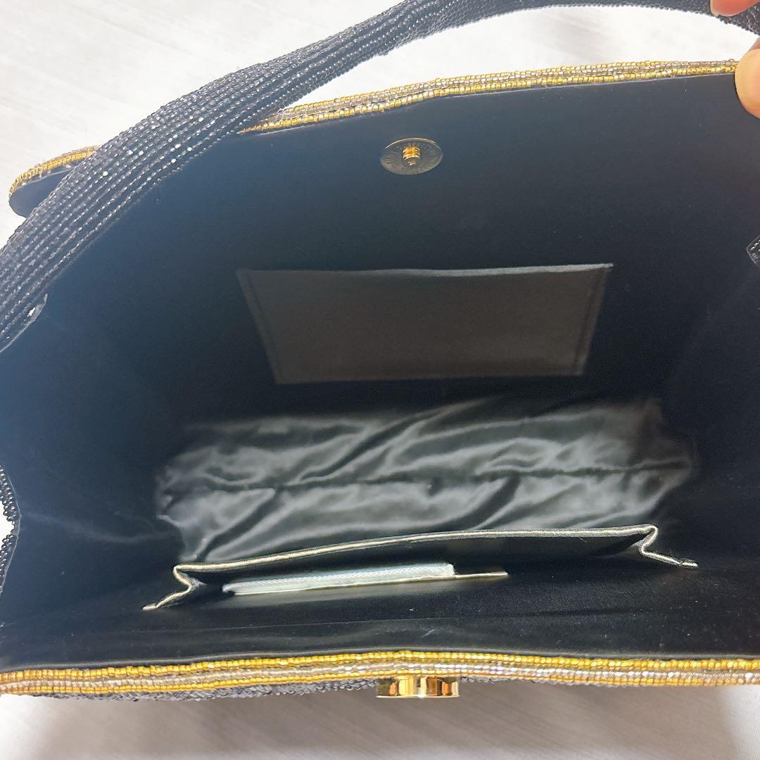 【和服にも】総　ビーズバッグ　ハンドバッグ　フォーマル　結婚式　昭和レトロ