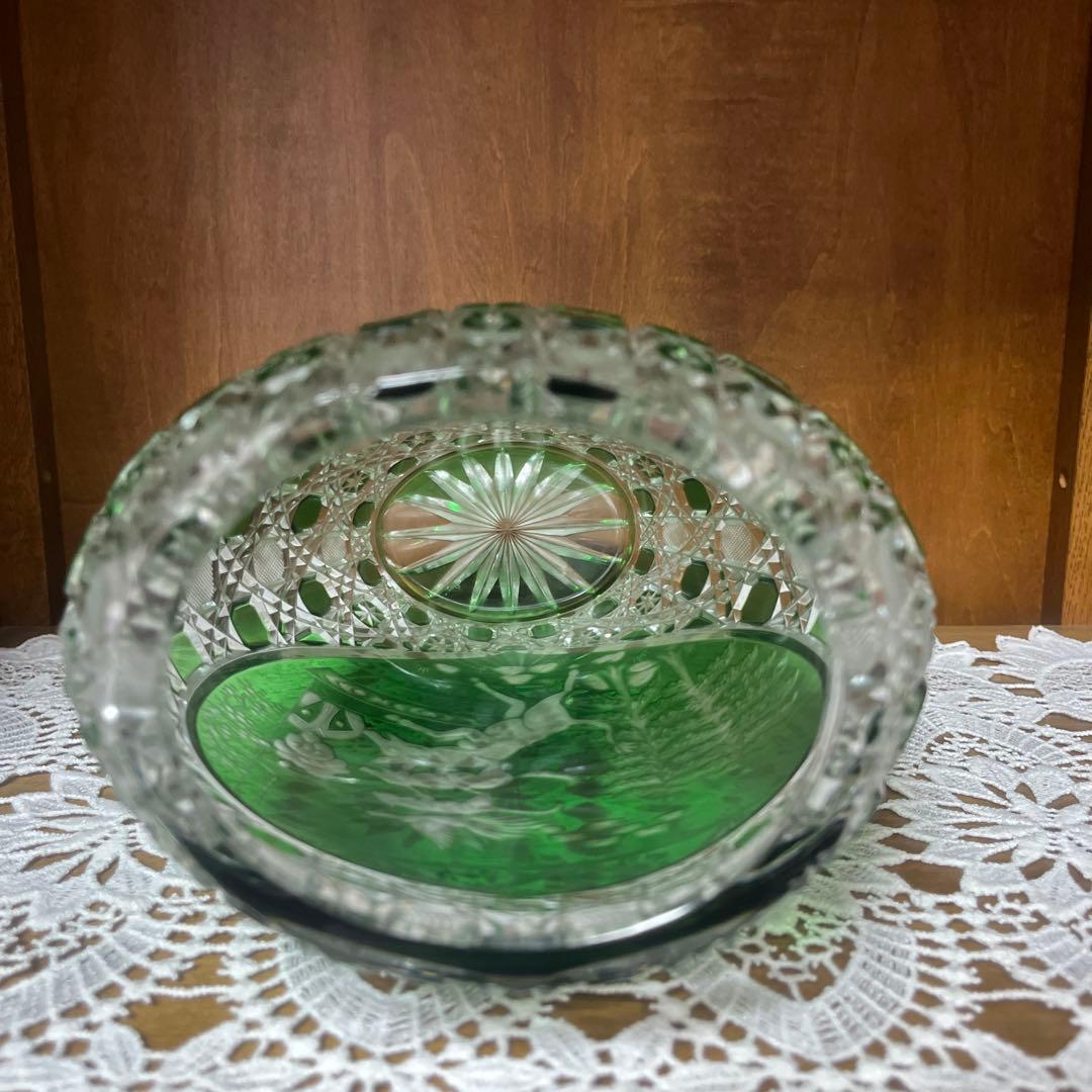 ラリック フランス 孔雀 クリスタルガラス イヤープレート 飾り皿