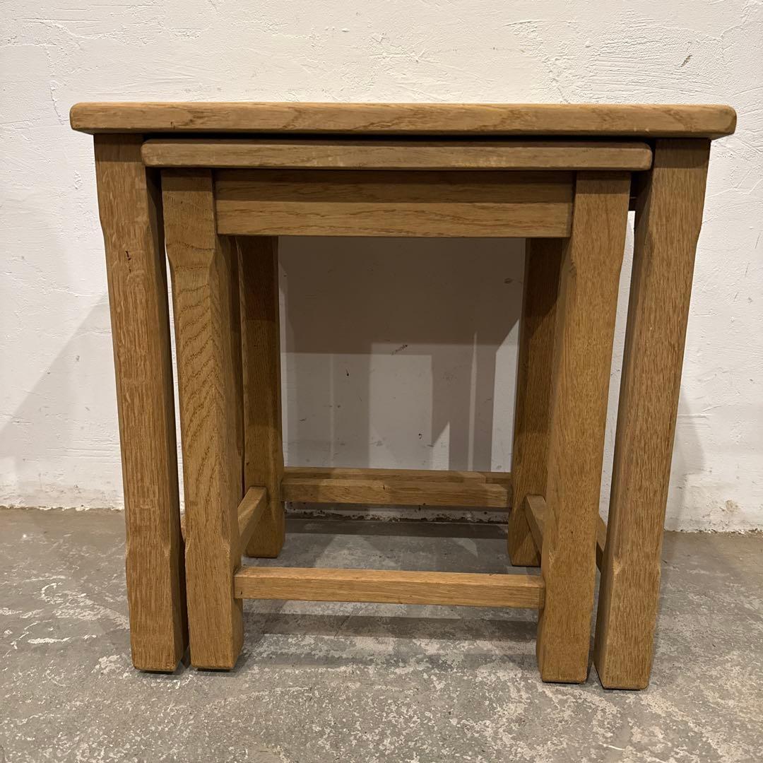 年末年始saleヴィンテージ ネストテーブル サイドテーブル 花台 剥離 2