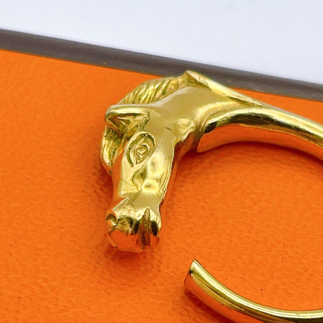 HERMES リング　シュバルホース　ヴィンテージ　ゴールド　指輪　11号