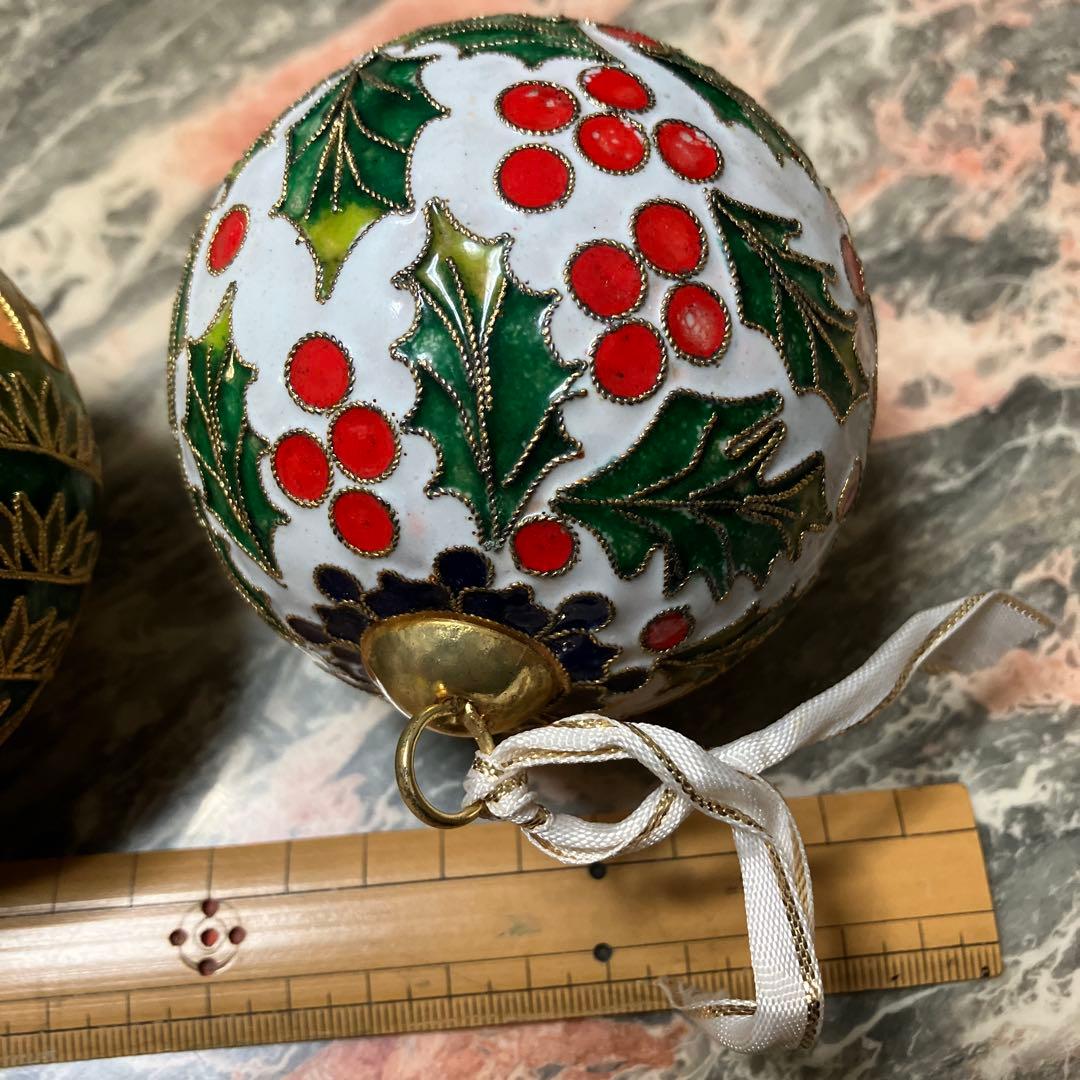 七宝焼クリスマスオーナメント3個セットＣ