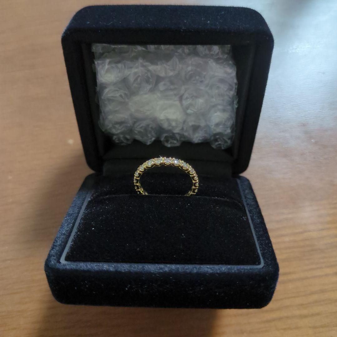 K18YGフルエタニティリング13号