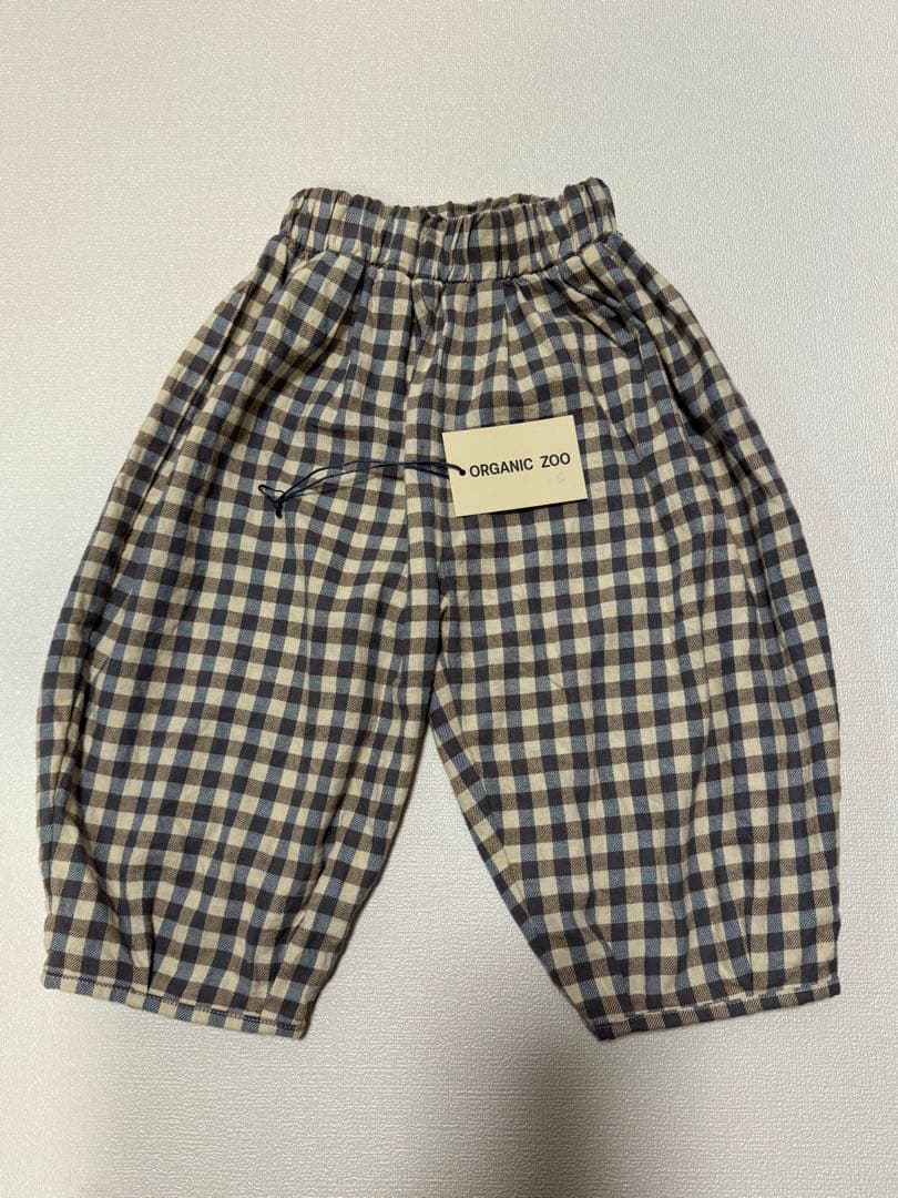 25AW organic zoo Gingham Lodge Pants3-4y ORGANICZOO SHORELINE