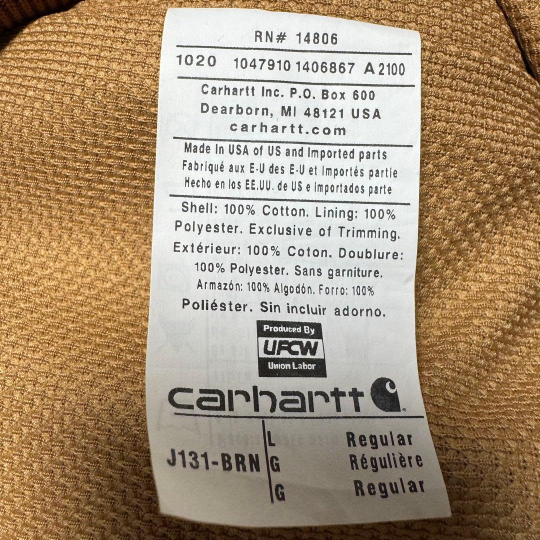 869a【人気のLサイズ】カーハート　人気モデル　アクティブジャケット
