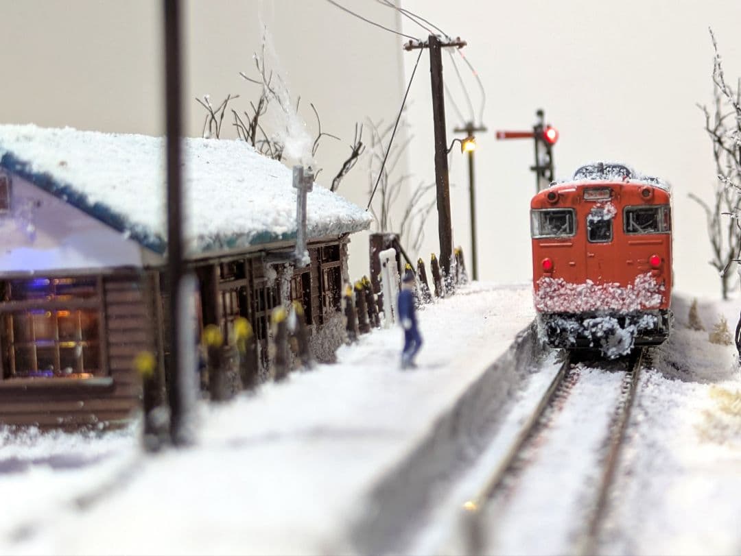 辛*盛様 Ｎゲージ・ジオラマ【鉄道員(ぼっほや)の情景】　※車両付き