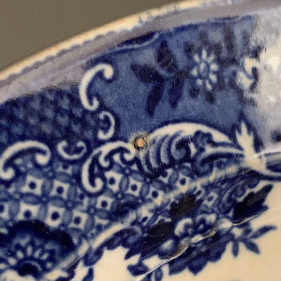 銅板転写 プレート 皿 中皿 古道具 アンティーク ブロカント