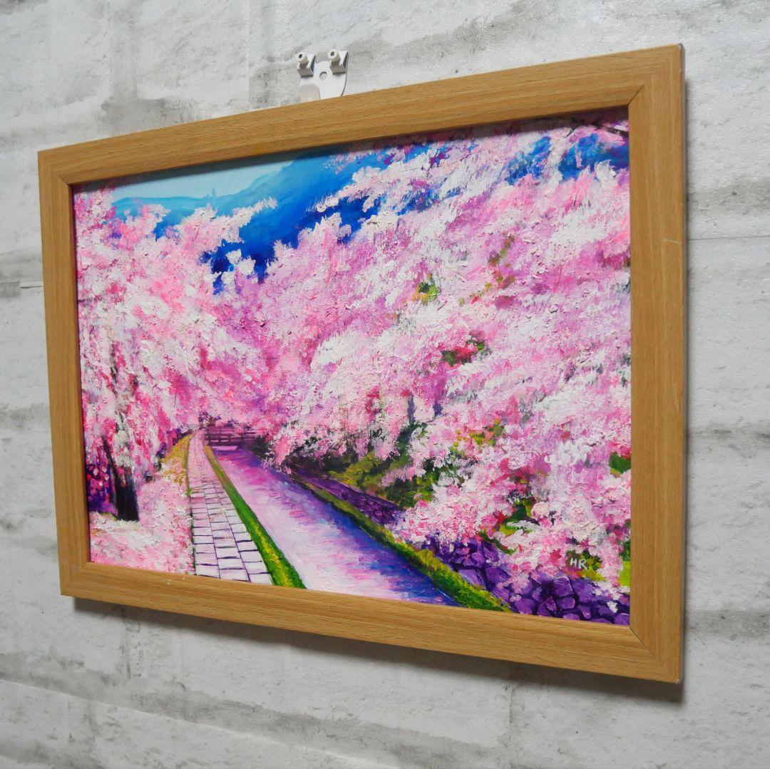 特大 P100号 古画 佐々木恭子 画 「濤」 岩手県三陸の海 ゴールドフレーム