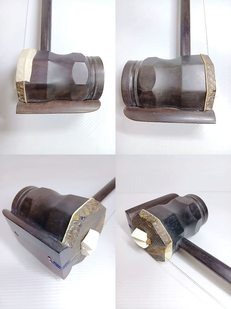 良品　北京二胡　中国　伝統楽器　弦楽器　民族楽器　天然皮　蛇　パイソン　ケース付