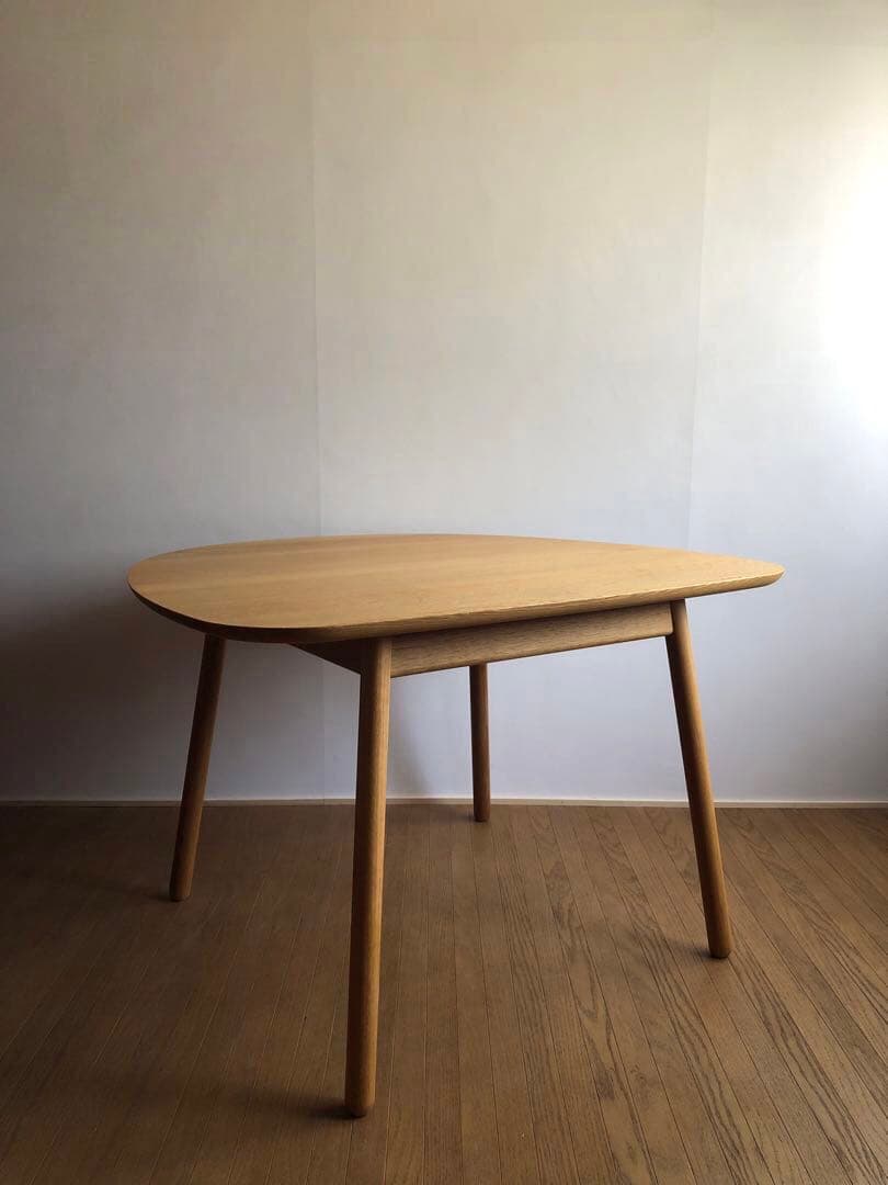 飛騨産業 cobrina コブリナ ダイニングテーブル オーク無垢材 半円 節有