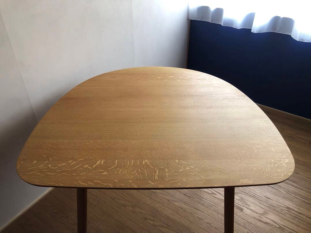 飛騨産業 cobrina コブリナ ダイニングテーブル オーク無垢材 半円 節有