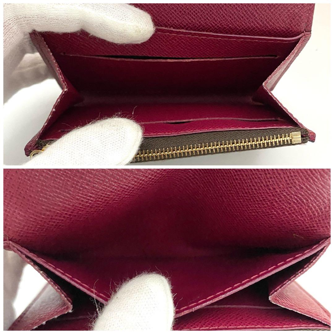 保管品　ルイヴィトン　モノグラム　ロザリ　フューシャ　ミニ財布　ケース