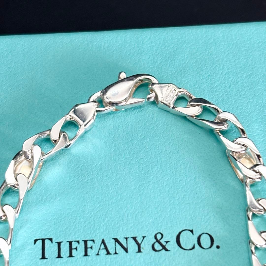 極美品 Tiffany コンビ フィガロ 18金 チェーン ブレスレット