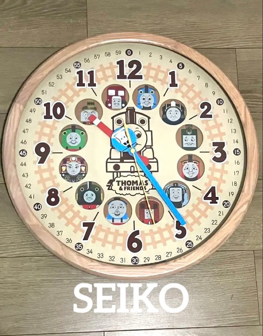 【美品】SEIKO セイコー　トーマス　掛け時計　電波時計　50センチ