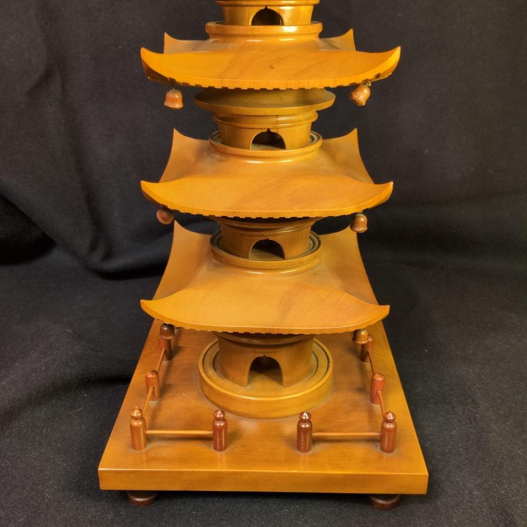 五重塔 （ごじゅうのとう） 木製 五重塔 宮島細工 高さ約60cm