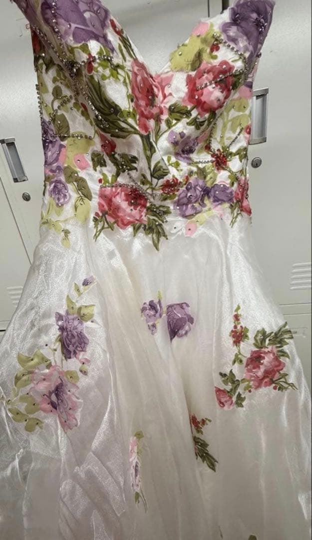 JEANMACLEANジャンマクレーンフラワーオーガンジーロングドレス