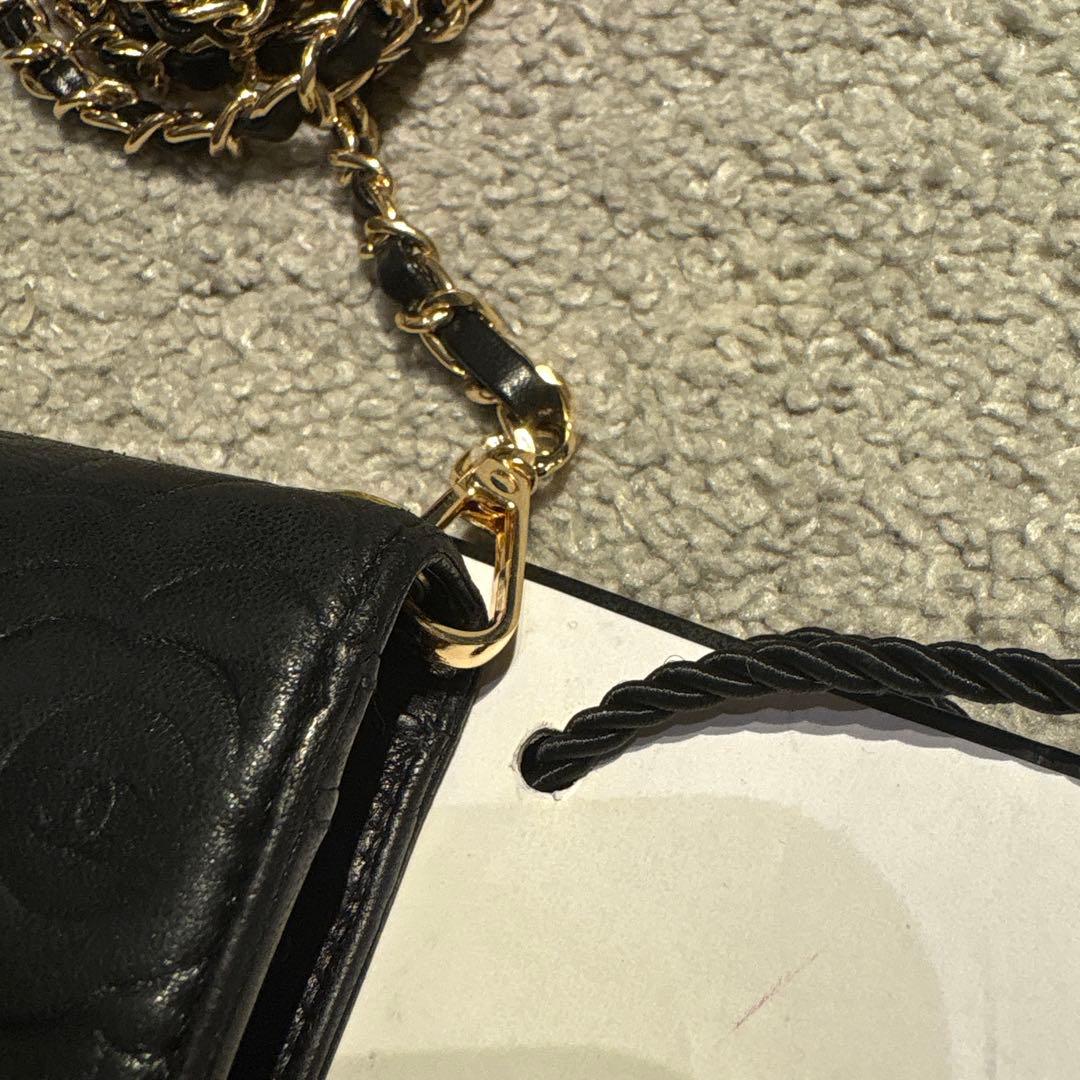 CHANEL シャネル　カメリア　長財布　チェーンウォレット　ショルダーバッグ