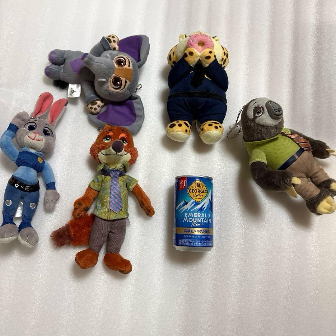 ズートピア　ぬいぐるみ　ニック　ジュディ　フィニック　クロウハウザー　フラッシュ