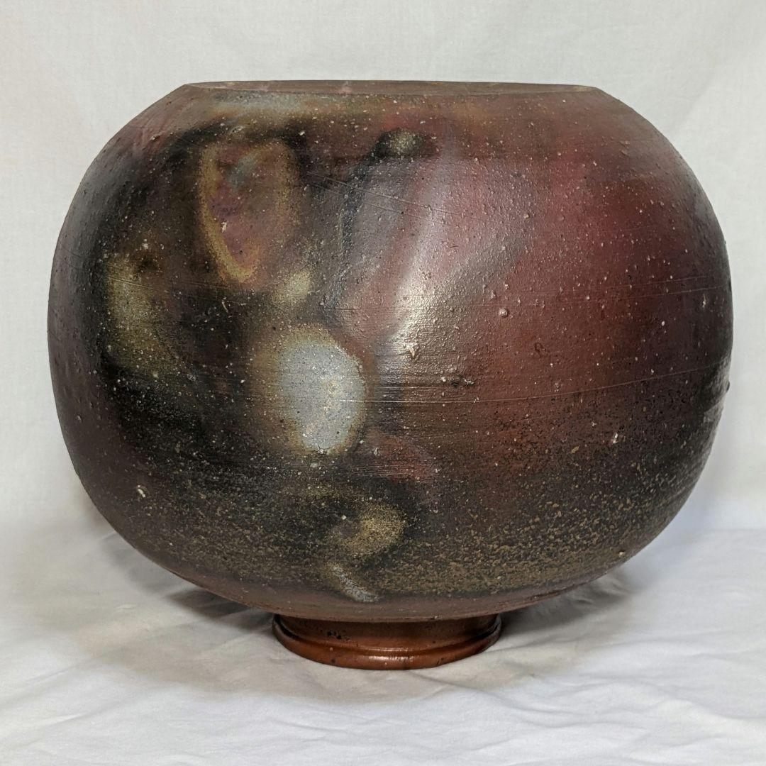 伝統工芸士 西川政美 備前焼 壷 壺花瓶 花器 フラワーベース つぼ 花入 置物