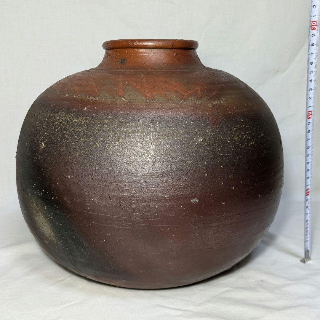 伝統工芸士 西川政美 備前焼 壷 壺花瓶 花器 フラワーベース つぼ 花入 置物