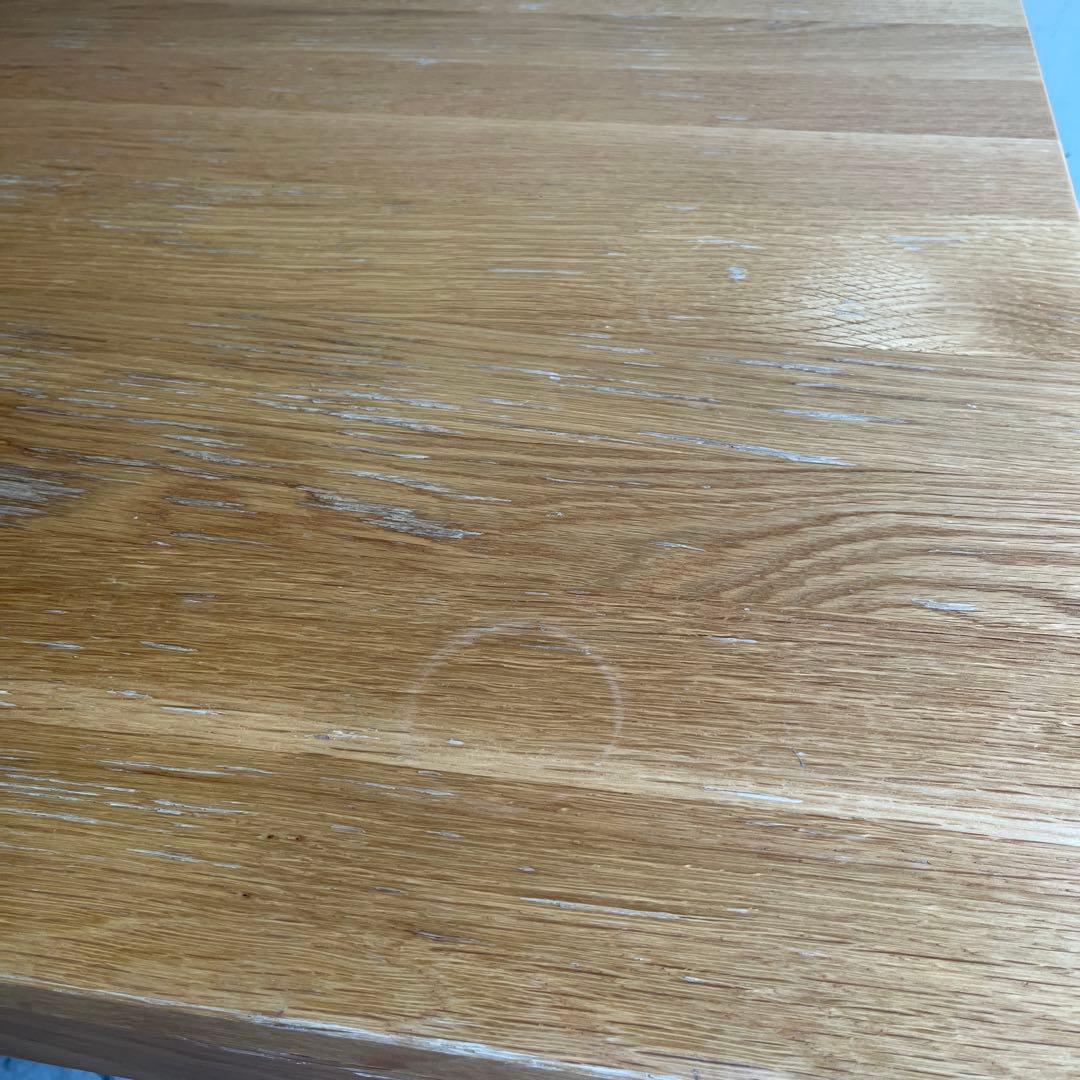 おすしファン★無印 無垢材ダイニングテーブル（引出付）・オーク材