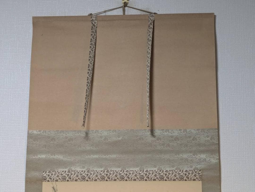 真作】【複製】掛軸 竹内栖鳳 工芸画 梅に鶯図 合箱入 T50