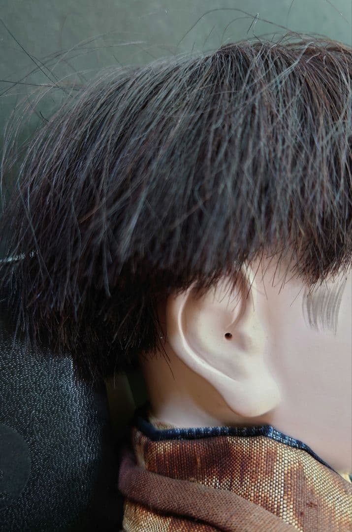 修復済（三代目東光様）市松人形廣本乾随大正期福耳長羽織縮緬の長襦袢