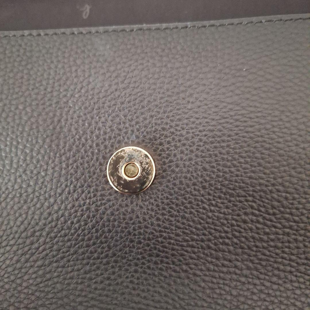 未使用 アニエスベー ブラックレザーショルダーバッグ