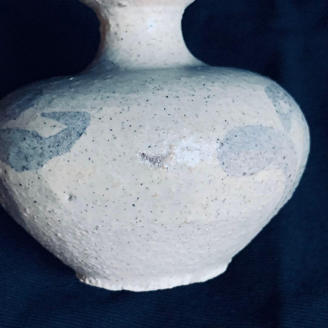 欠けあり 高麗青磁鉄絵唐草紋 花瓶 花器 李朝高麗コレクター放出品