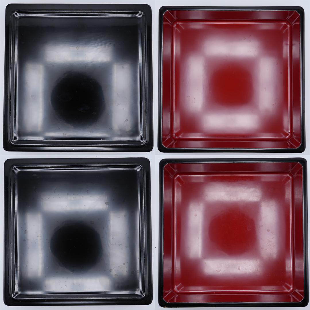 輪島塗風 総沈金菊彫 木製漆塗 大型重箱 内朱 アンティーク 重箱 おせち用