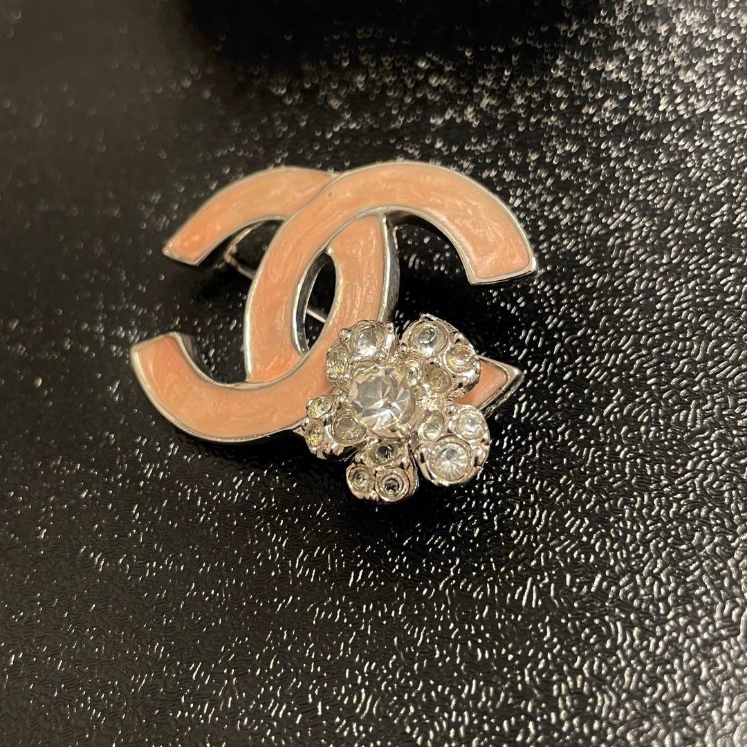 新品未使用級美品CHANEL シャネルブローチココマークピンクフラワー