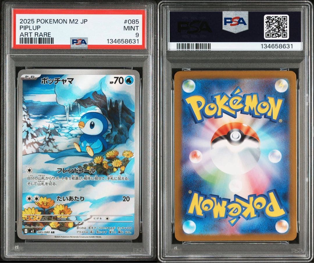 PSA連番セット】ポッチャマ AR & ヒカリ SR & SAR ポケモンカードゲーム