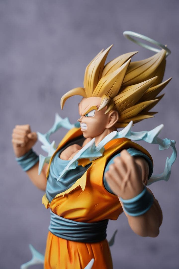 ドラゴンボール 初の超サイヤ人孫悟空 超サイヤ人2の形態運命の対決フルリペイント