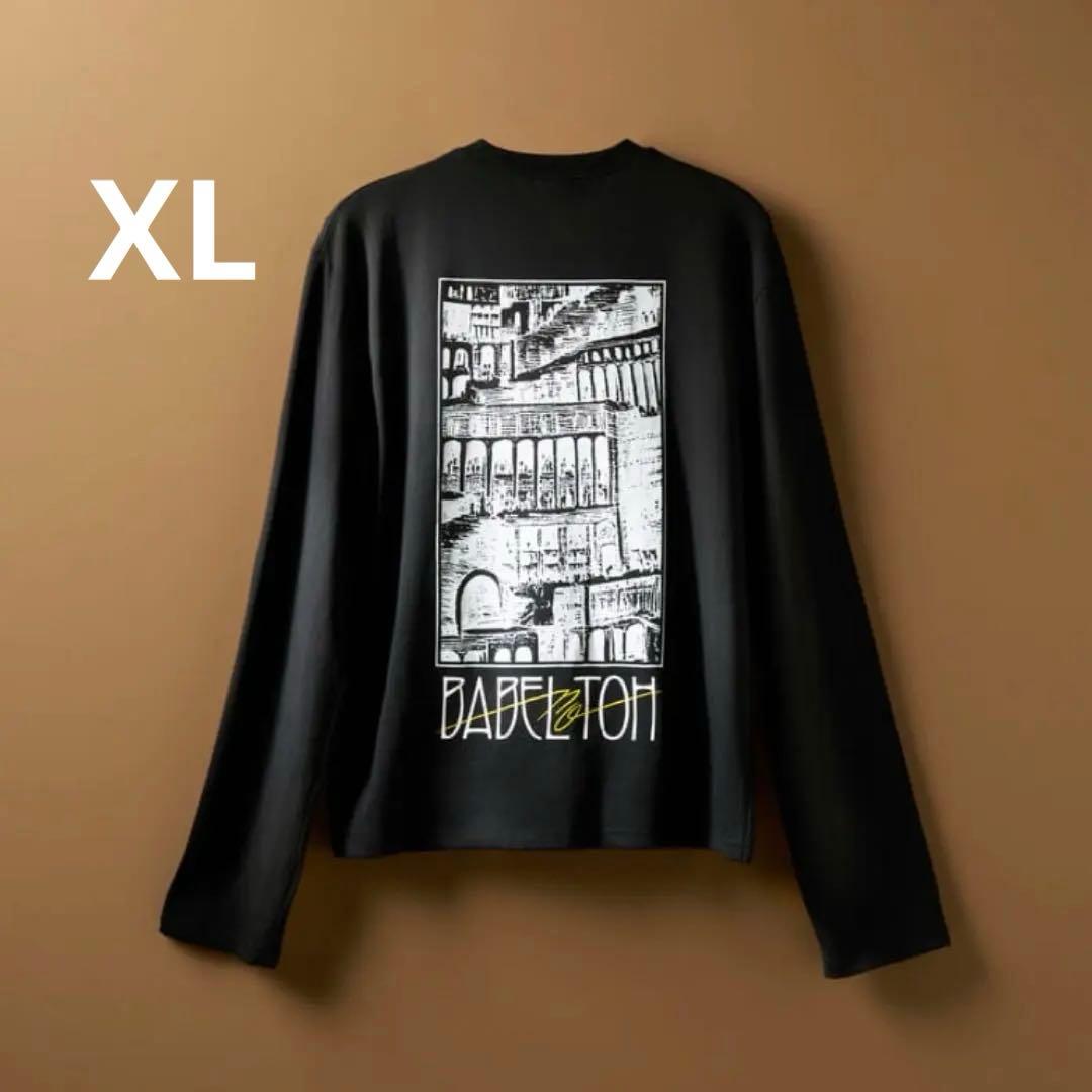 ミセス バベルの塔 ロングスリーブ Tシャツ XL ブラック ロンT 長袖